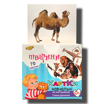 Картки за методикою Глена Домана. Тварини. 70 шт 1511274 фото